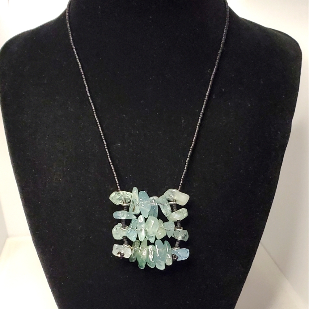 Antique Aquamarine Pendant Necklace